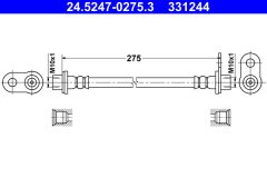 ATE 24.5247-0275.3 — Furtun de frână
