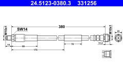 ATE 24.5123-0380.3 — Тормозной шланг