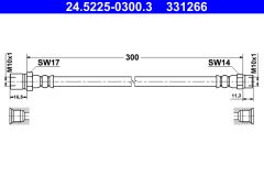 ATE 24.5225-0300.3 — Тормозной шланг
