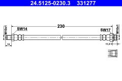 ATE 24.5125-0230.3 — Furtun de frână
