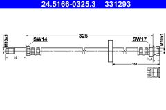 ATE 24.5166-0325.3 — Тормозной шланг