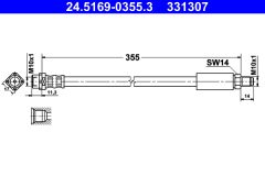 ATE 24.5169-0355.3 — Тормозной шланг