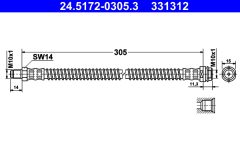 ATE 24.5172-0305.3 — Тормозной шланг