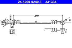 ATE 24.5290-0240.3 — Furtun de frână