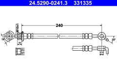 ATE 24.5290-0241.3 — Furtun de frână