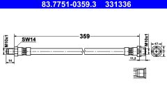ATE 83.7751-0359.3 — Тормозной шланг