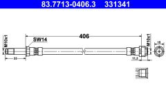 ATE 83.7713-0406.3 — Тормозной шланг