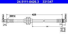 ATE 24.5111-0426.3 — Furtun de frână