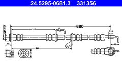 ATE 24.5295-0681.3 — Тормозной шланг