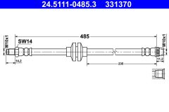ATE 24.5111-0485.3 — Furtun de frână