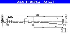 ATE 24.5111-0496.3 — Тормозной шланг