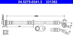 ATE 24.5275-0341.3 — Тормозной шланг