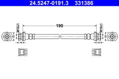 ATE 24.5247-0191.3 — Furtun de frână