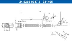 ATE 24.5265-0347.3 — Тормозной шланг