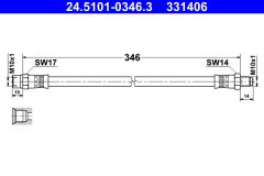 ATE 24.5101-0346.3 — Тормозной шланг