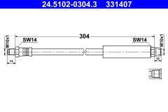 ATE 24.5102-0304.3 — Тормозной шланг