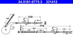 ATE 24.5161-0775.3 — Тормозной шланг