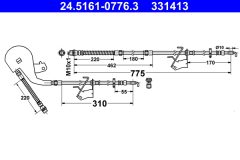 ATE 24.5161-0776.3 — Тормозной шланг