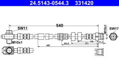 ATE 24.5143-0544.3 — Тормозной шланг