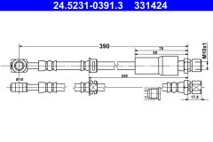 ATE 24.5231-0391.3 — Тормозной шланг