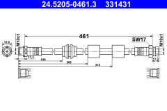 ATE 24.5205-0461.3 — Тормозной шланг
