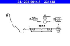 ATE 24.1294-0014.3 — Тормозной шланг