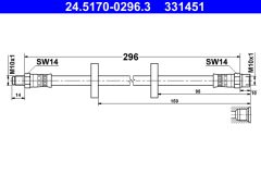 ATE 24.5170-0296.3 — Тормозной шланг