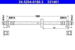 ATE 24.5204-0180.3 — Тормозной шланг