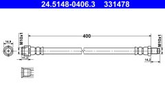 ATE 24.5148-0406.3 — Тормозной шланг
