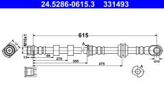 ATE 24.5286-0615.3 — Тормозной шланг