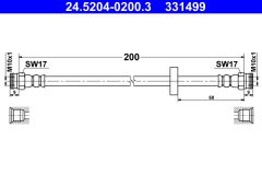ATE 24.5204-0200.3 — Тормозной шланг