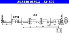 ATE 24.5140-0650.3 — Тормозной шланг