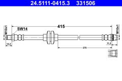 ATE 24.5111-0415.3 — Тормозной шланг