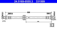 ATE 24.5169-0555.3 — Тормозной шланг