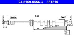 ATE 24.5169-0556.3 — Тормозной шланг