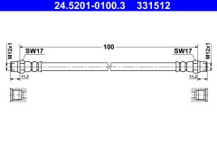 ATE 24.5201-0100.3 — Тормозной шланг
