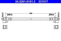 ATE 24.5201-0101.3 — Тормозной шланг