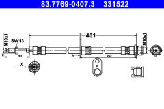 ATE 83.7769-0407.3 — Тормозной шланг