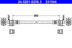 ATE 24.5201-0258.3 — Тормозной шланг