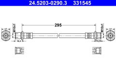 ATE 24.5203-0290.3 — Тормозной шланг