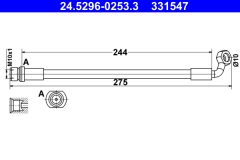 ATE 24.5296-0253.3 — Тормозной шланг