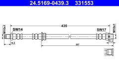 ATE 24.5169-0439.3 — Тормозной шланг