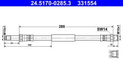 ATE 24.5170-0285.3 — Тормозной шланг