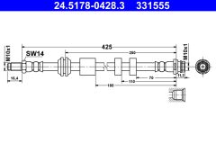 ATE 24.5178-0428.3 — Тормозной шланг