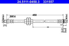 ATE 24.5111-0450.3 — Furtun de frână