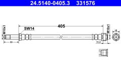 ATE 24.5140-0405.3 — Тормозной шланг
