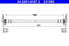 ATE 24.5201-0187.3 — Тормозной шланг