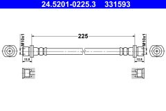 ATE 24.5201-0225.3 — Furtun de frână