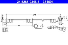 ATE 24.5265-0348.3 — Тормозной шланг