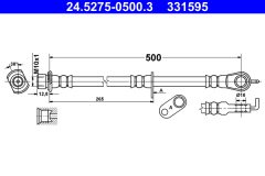 ATE 24.5275-0500.3 — Furtun de frână